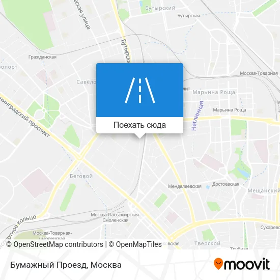 Карта Бумажный Проезд