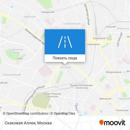 Карта Скаковая Аллея