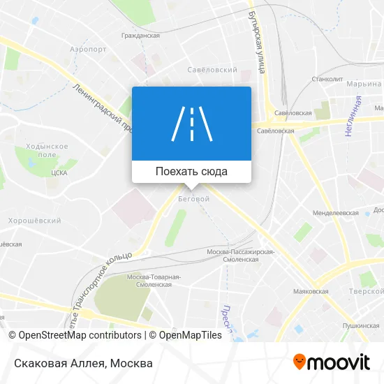 Карта Скаковая Аллея