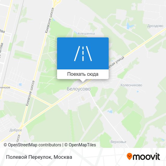 Карта Полевой Переулок