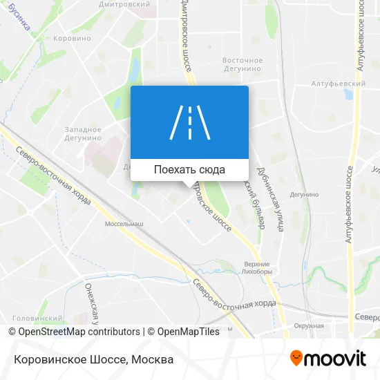 Карта Коровинское Шоссе