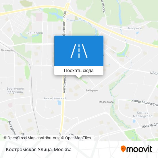 Карта Костромская Улица