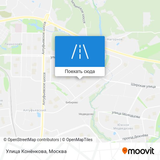Карта Улица Конёнкова