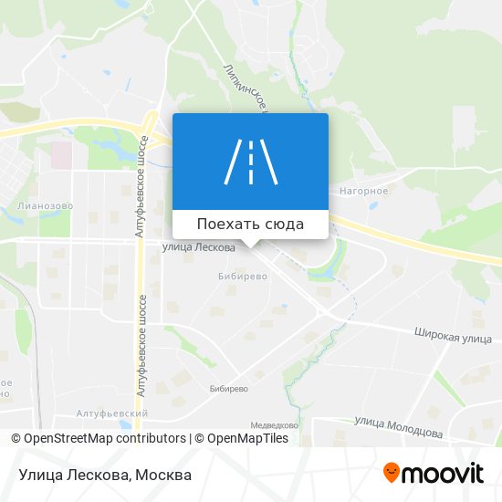 Карта Улица Лескова