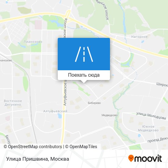 Карта Улица Пришвина