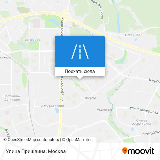 Карта Улица Пришвина
