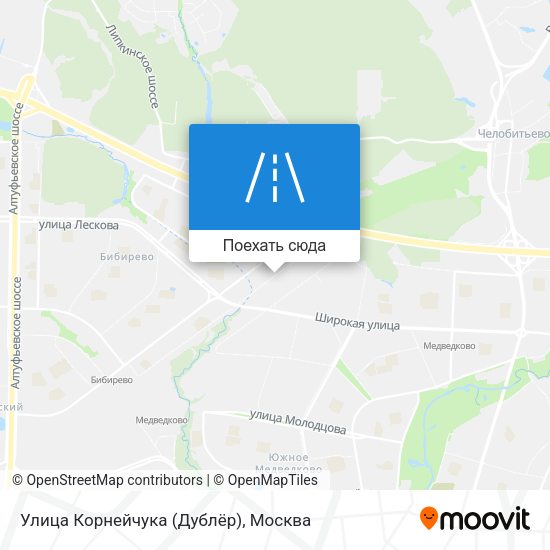 Карта Улица Корнейчука (Дублёр)