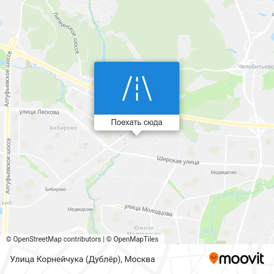 Карта Улица Корнейчука (Дублёр)