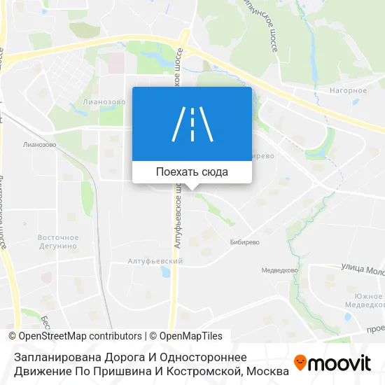 Карта Запланирована Дорога И Одностороннее Движение По Пришвина И Костромской