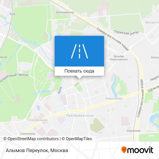 Карта Алымов Переулок