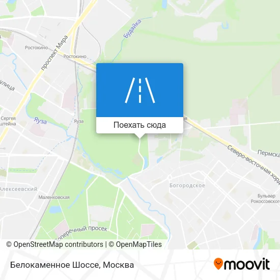 Карта Белокаменное Шоссе