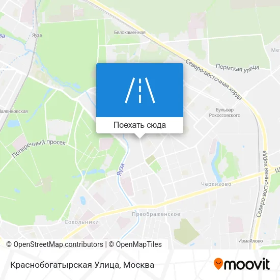 Карта Краснобогатырская Улица