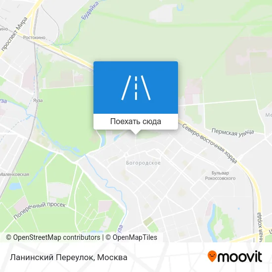 Карта Ланинский Переулок