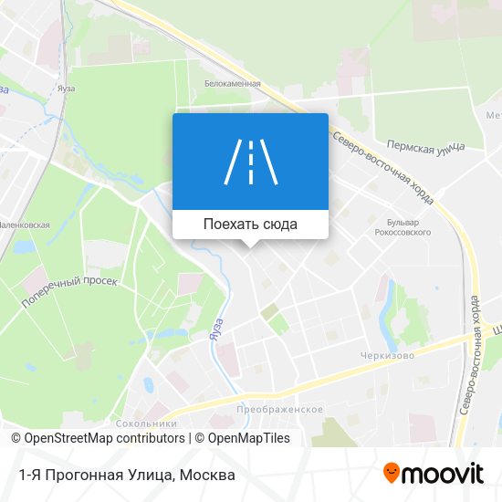 Карта 1-Я Прогонная Улица