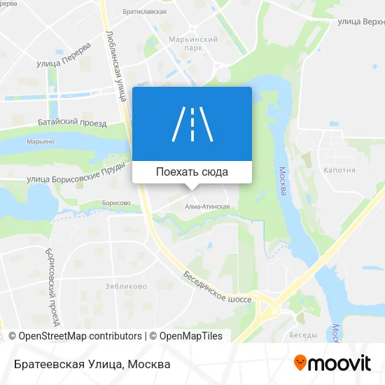 Карта Братеевская Улица