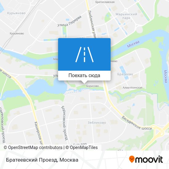 Карта Братеевский Проезд