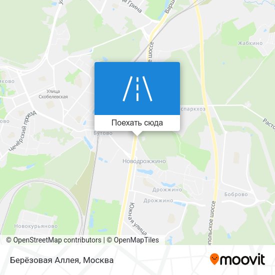 Карта Берёзовая Аллея