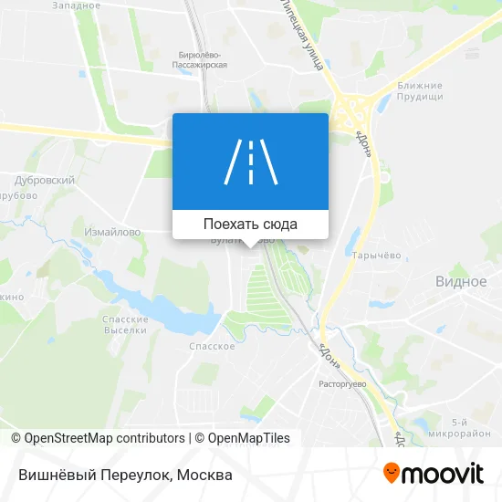 Карта Вишнёвый Переулок