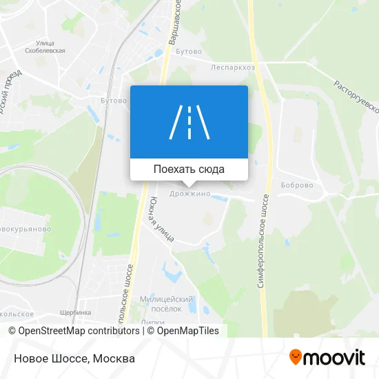 Карта Новое Шоссе