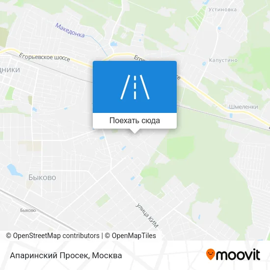 Карта Апаринский Просек