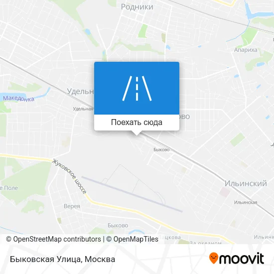 Карта Быковская Улица