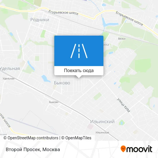 Карта Второй Просек