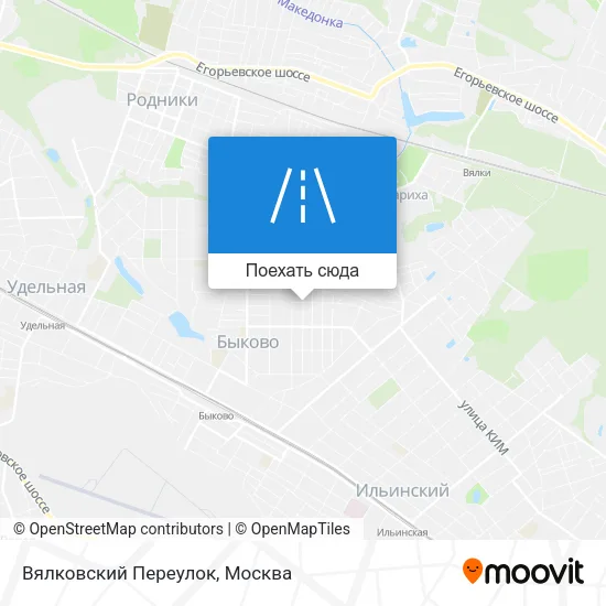 Карта Вялковский Переулок