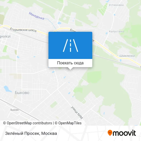 Карта Зелёный Просек