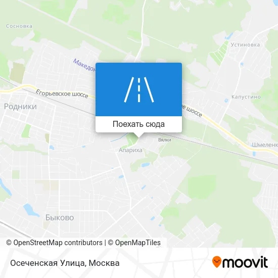 Карта Осеченская Улица