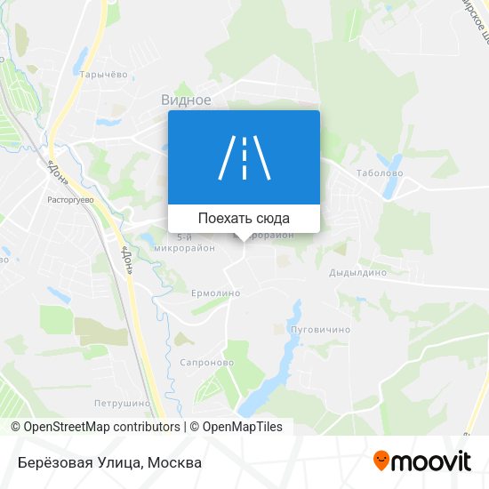 Карта Берёзовая Улица