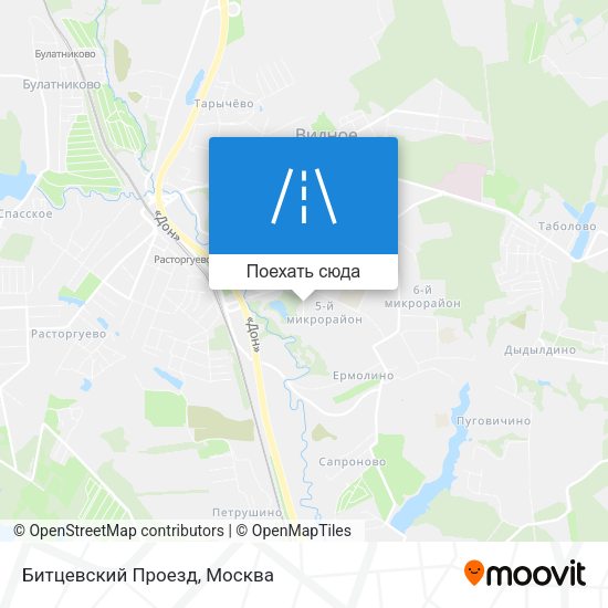Карта Битцевский Проезд