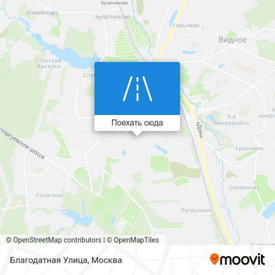 Карта Благодатная Улица