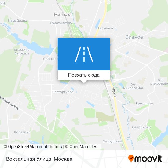 Карта Вокзальная Улица