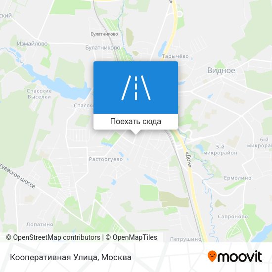 Карта Кооперативная Улица