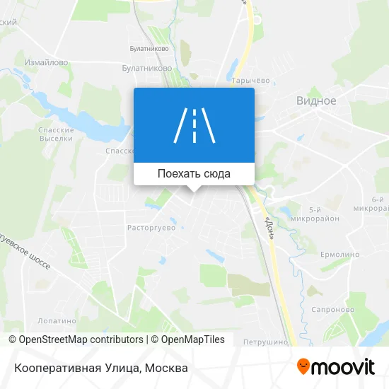 Карта Кооперативная Улица