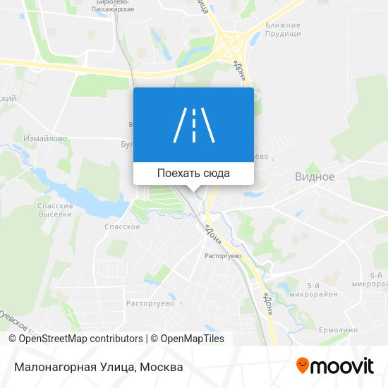 Карта Малонагорная Улица