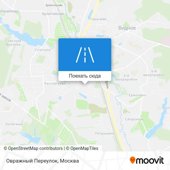 Карта Овражный Переулок