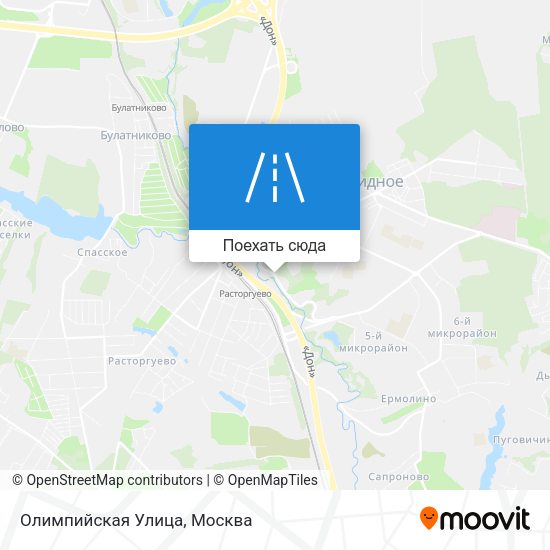 Карта Олимпийская Улица
