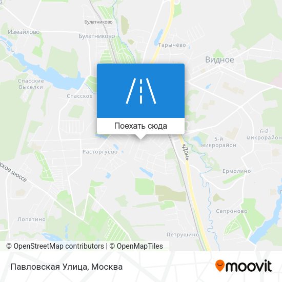Карта Павловская Улица