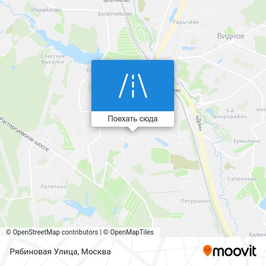 Карта Рябиновая Улица