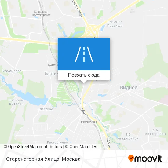 Карта Старонагорная Улица