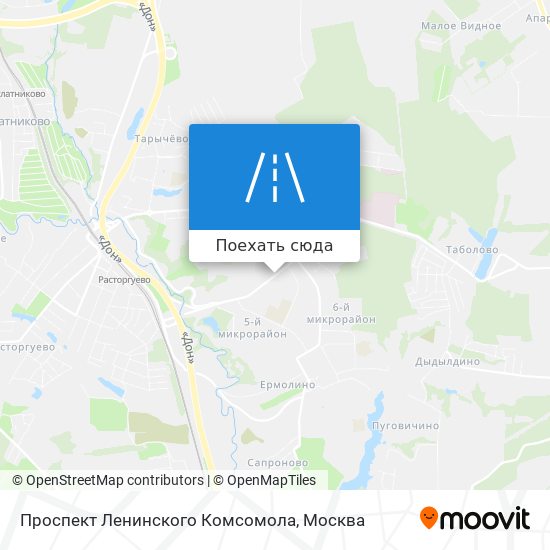Карта Проспект Ленинского Комсомола