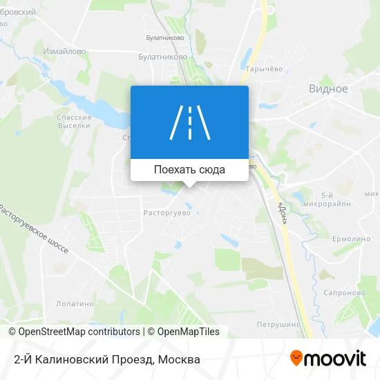 Карта 2-Й Калиновский Проезд