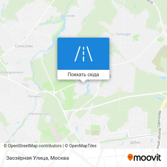 Карта Заозёрная Улица