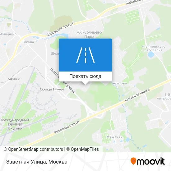 Карта Заветная Улица