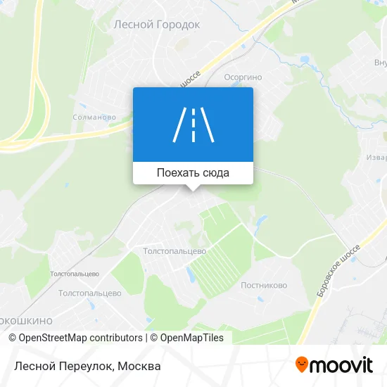 Карта Лесной Переулок
