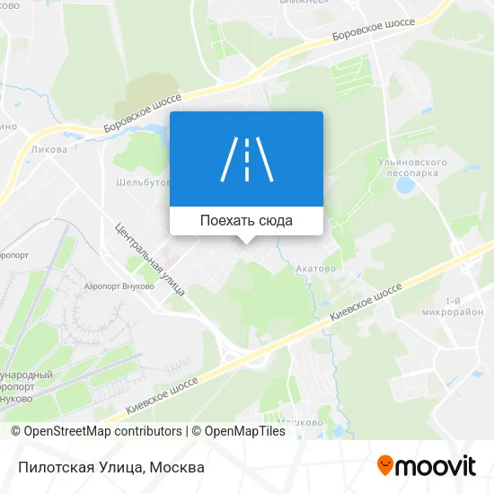 Карта Пилотская Улица