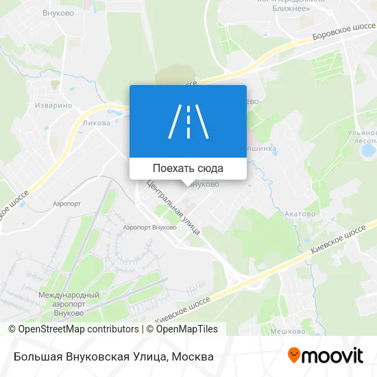 Карта Большая Внуковская Улица