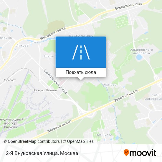 Карта 2-Я Внуковская Улица