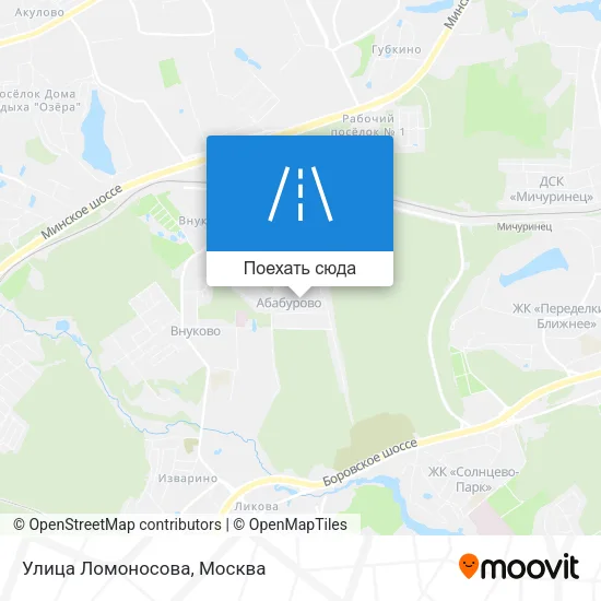 Карта Улица Ломоносова
